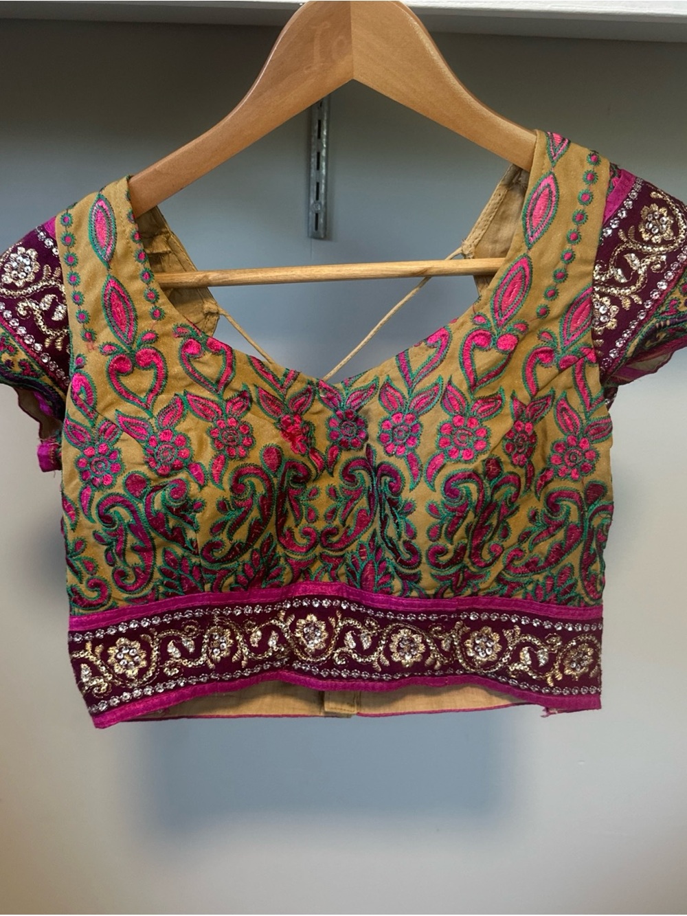 Handmade Embroidered Indian Choli Blouse | Floral Crop Top Festival Ethnic Boho